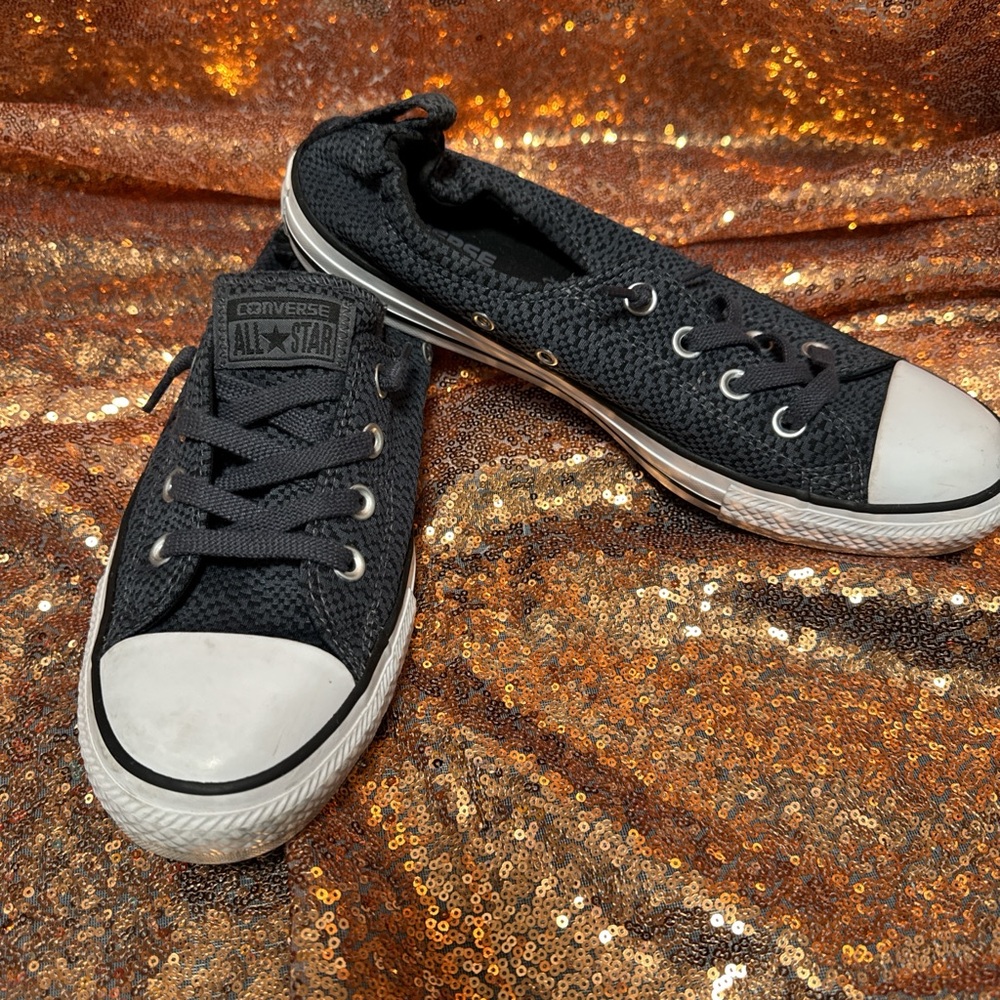 Converse Navy and Black Low-Tops